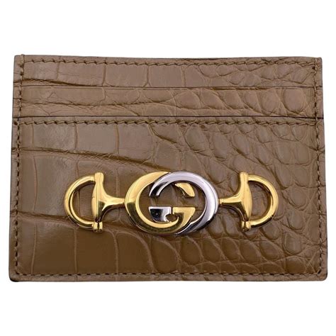 gucci zumi card case wallet|Gucci card case with lanyard.